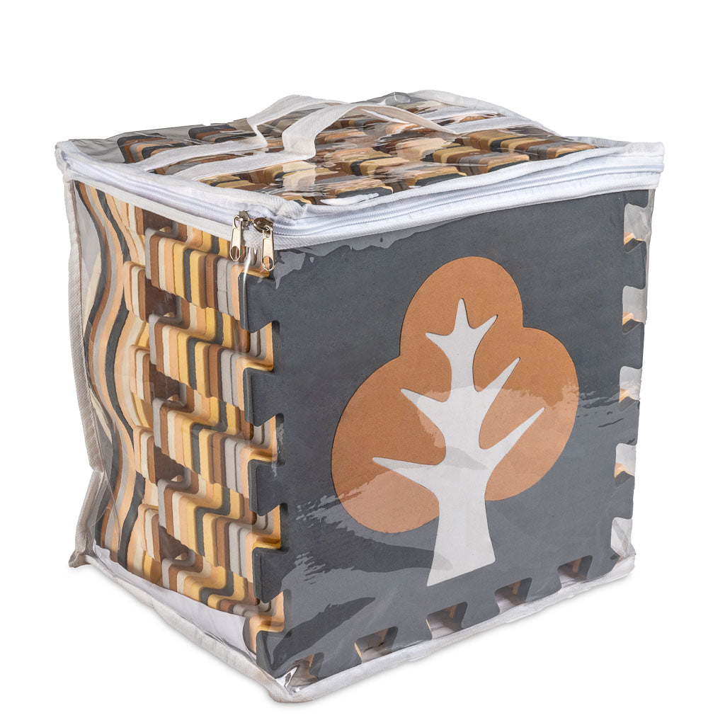 Ruda edukacinė putplasčio dėlionė, 143 x 143 cm, 36 dalys