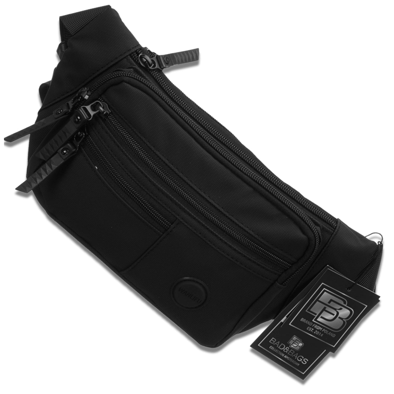 Vandeniui atspari juosmens rankinė BAD&BAGS, juoda