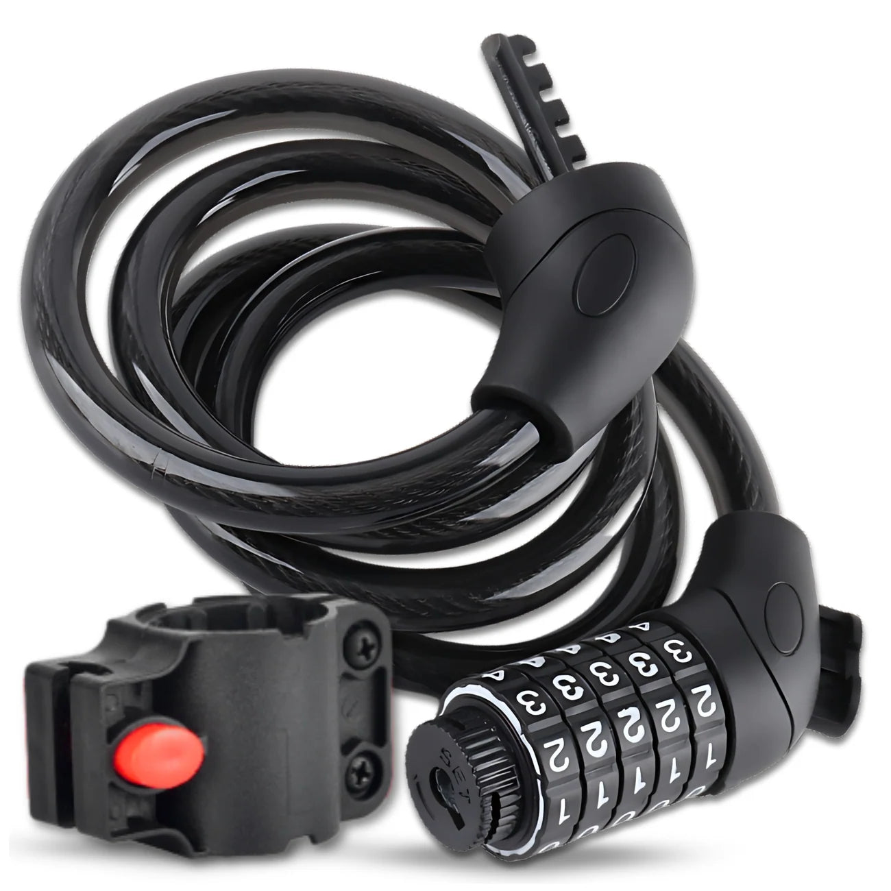 Dviračio užraktas su kodu, grandinė, apsauga