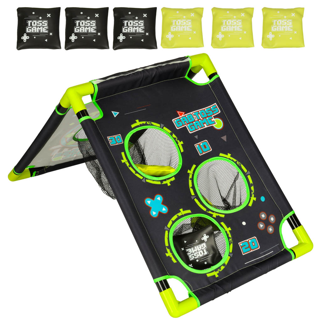 Taikinio mėtymo žaidimas su 6 maišeliais