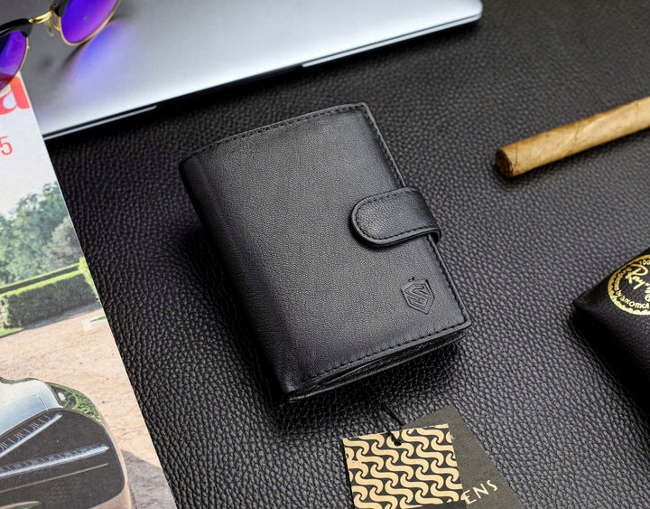 Vyriška odinė piniginė STEVENS, vertikali S192