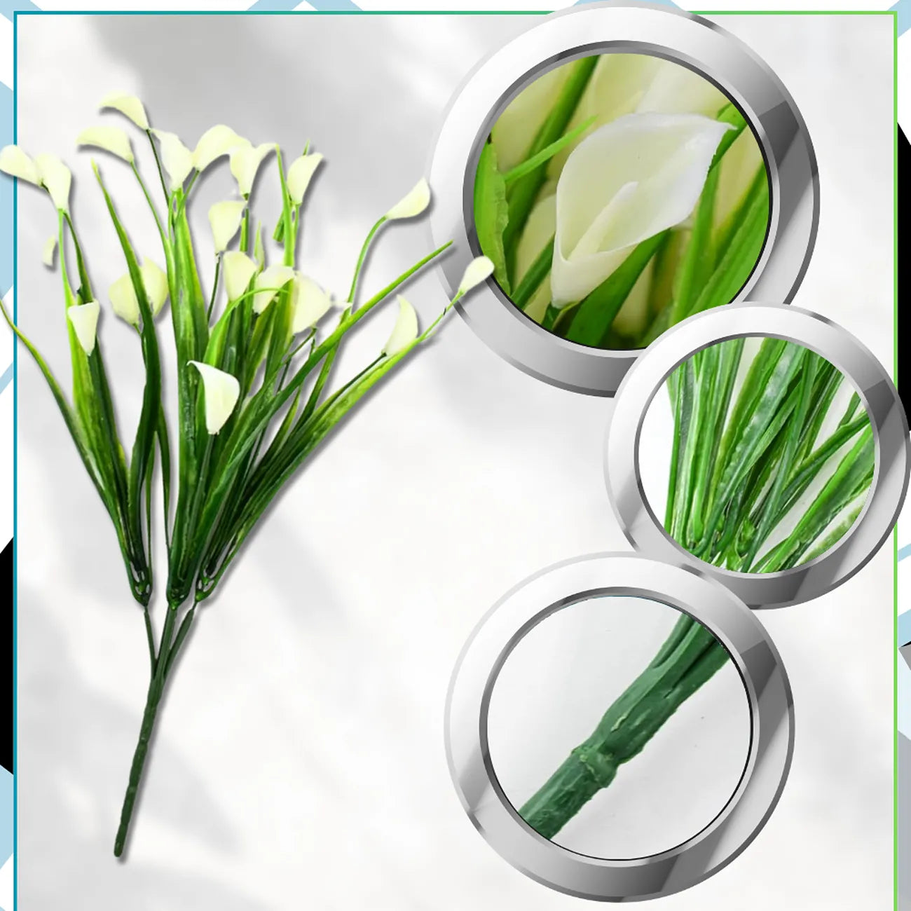 Dirbtinės baltos lelijos, 5 vnt.