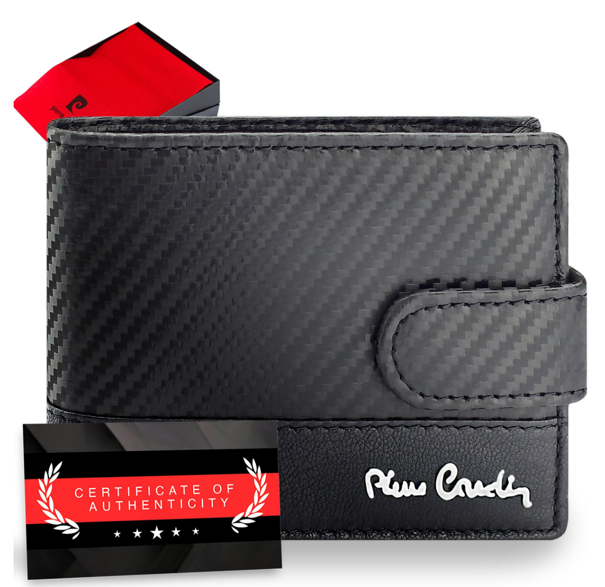 Vyriška odinė piniginė Pierre Cardin, juoda, RFID apsauga A6088706