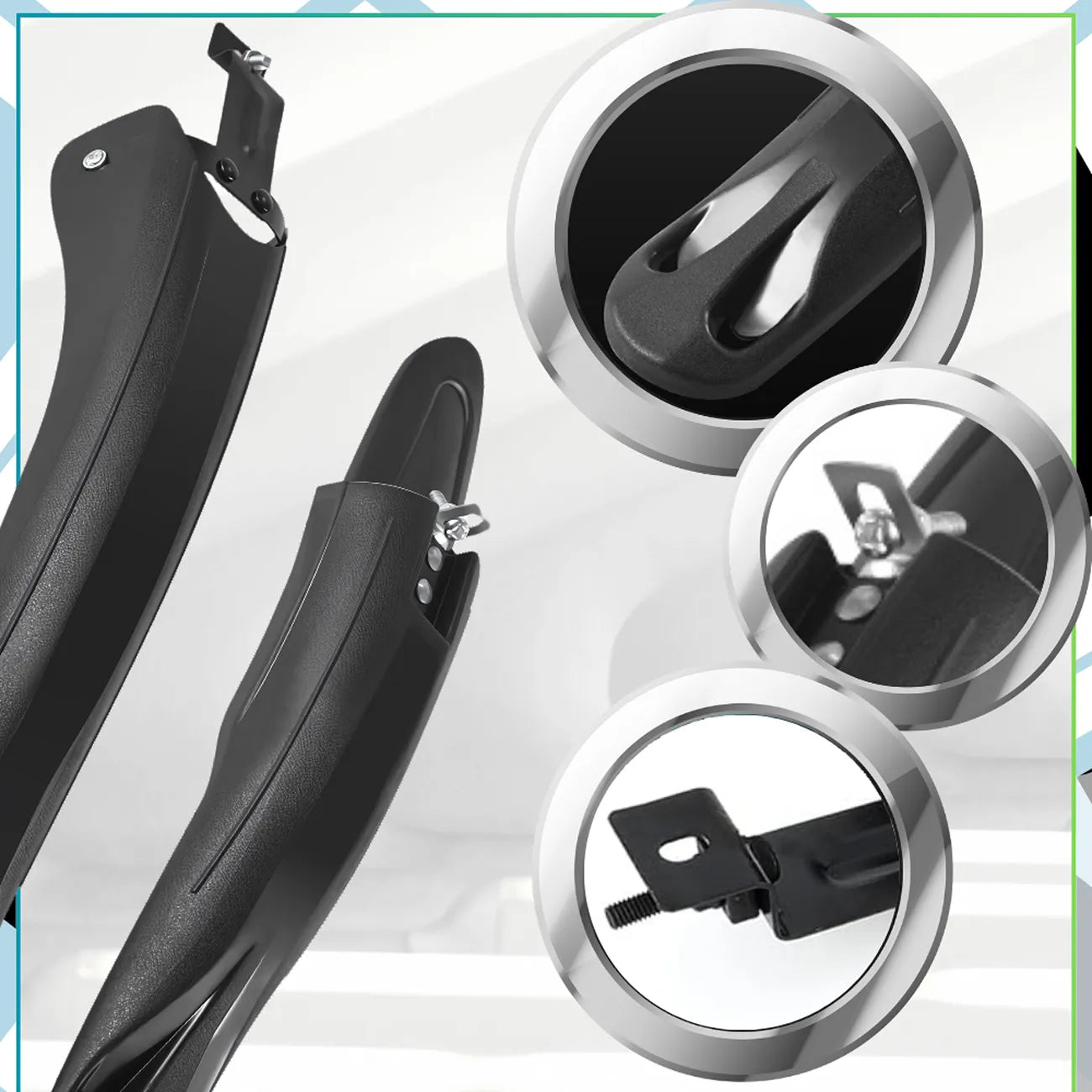 Dviračio purvasargių rinkinys MTB, ABS plastikas