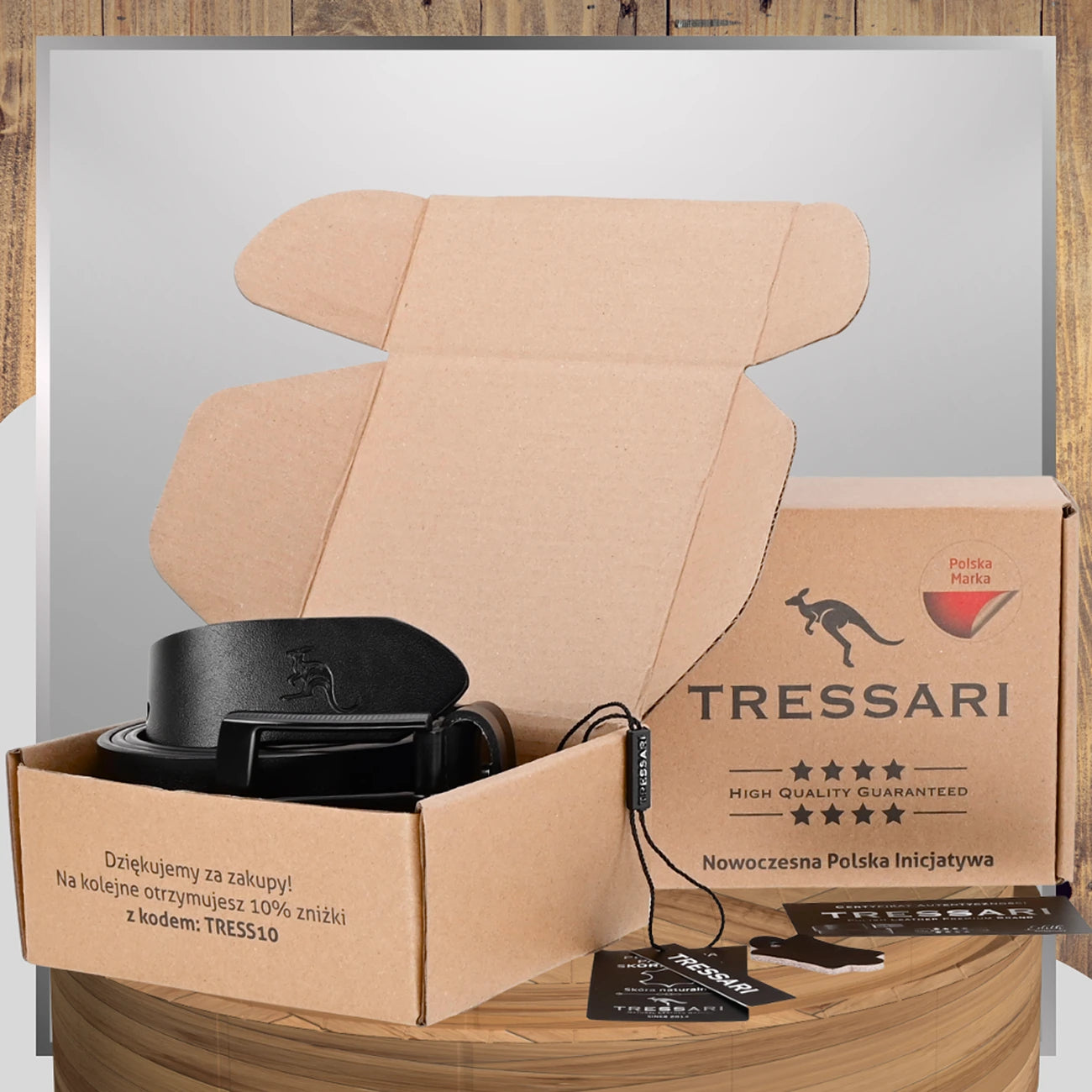 Vyriškas odinis diržas, juodas, 120 cm T90