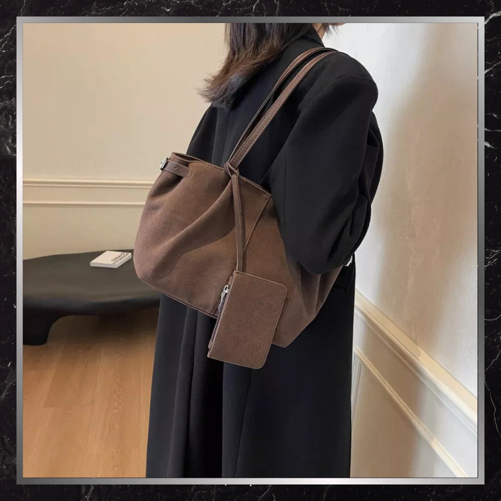 Moteriška rankinė, ruda eko oda