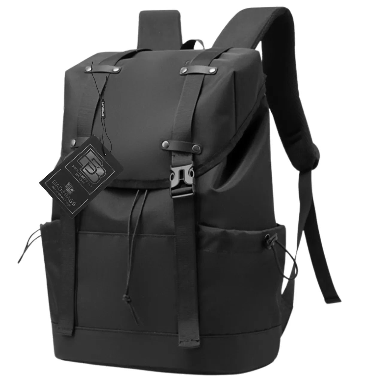 Kelioninė kuprinė BAD&BAGS, juoda, vandeniui atspari N488