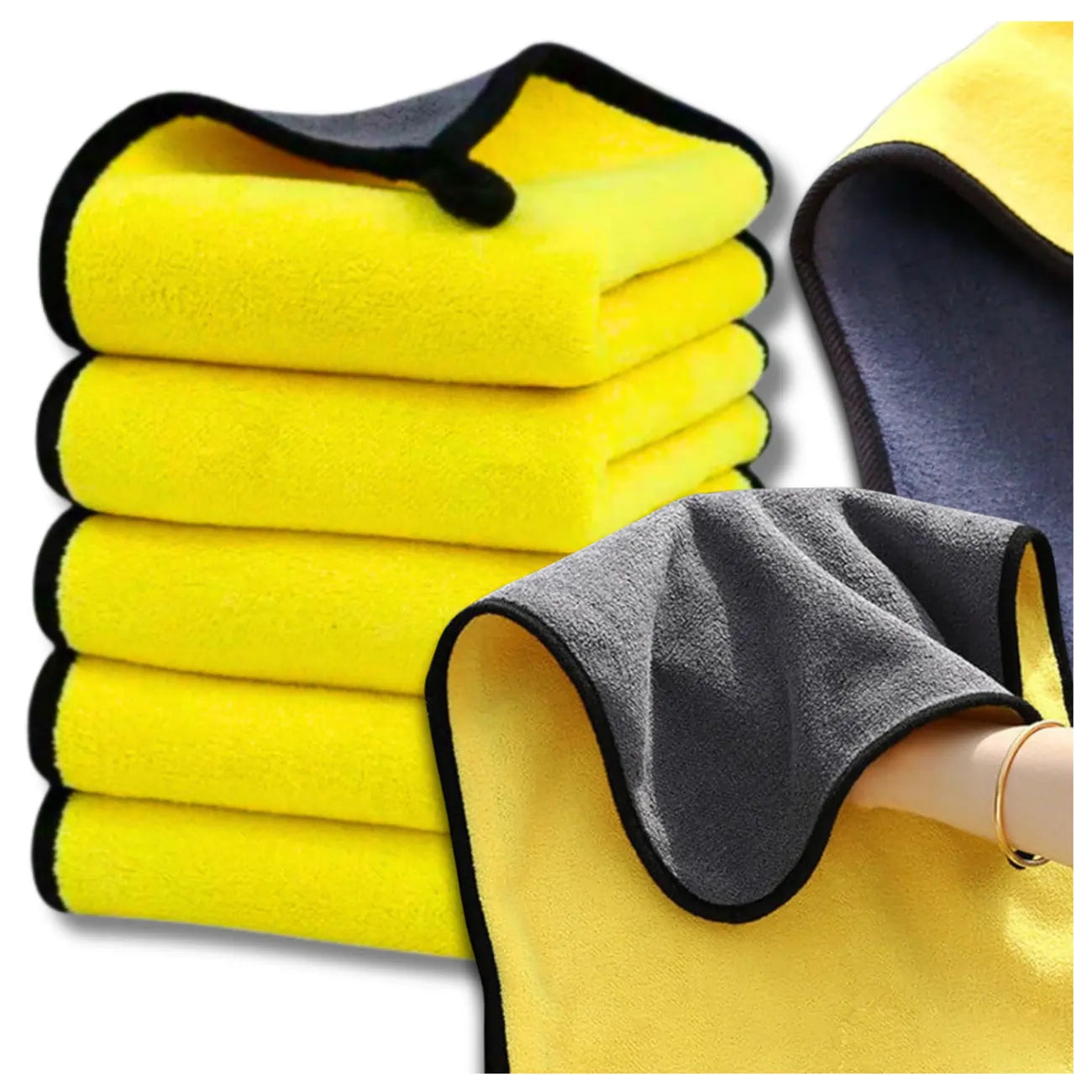 Automobilio valymo šluostės, 5 vnt., mikropluoštas