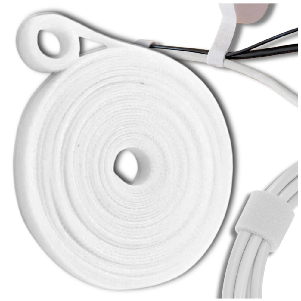 Balta lipni juosta kabeliams, 5m