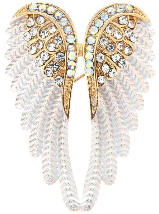 Balta sagė su sparnais