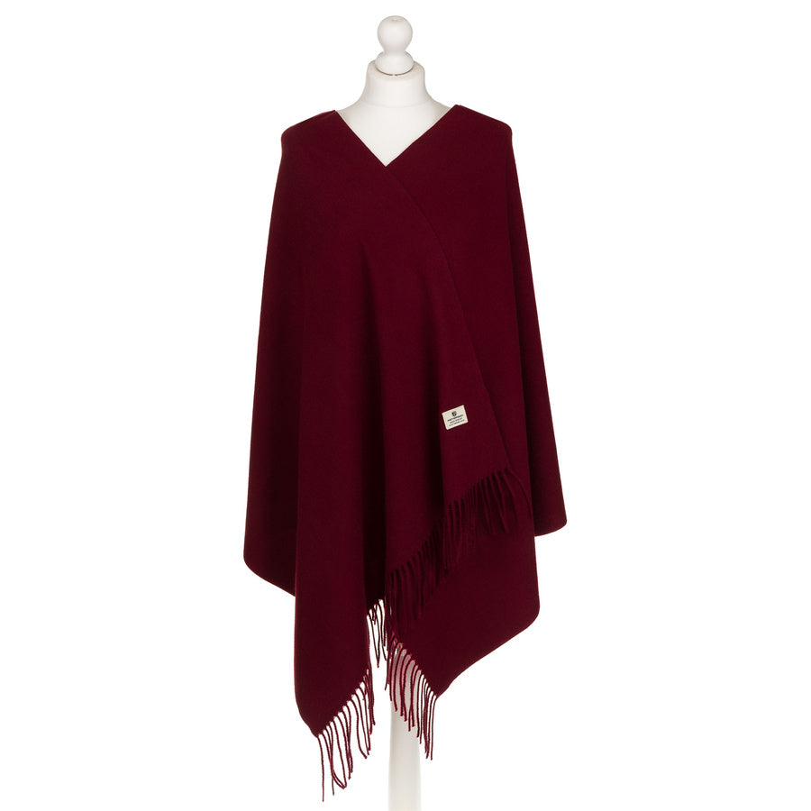 Bordo spalvos žieminis šalikas iš šilto audinio P50