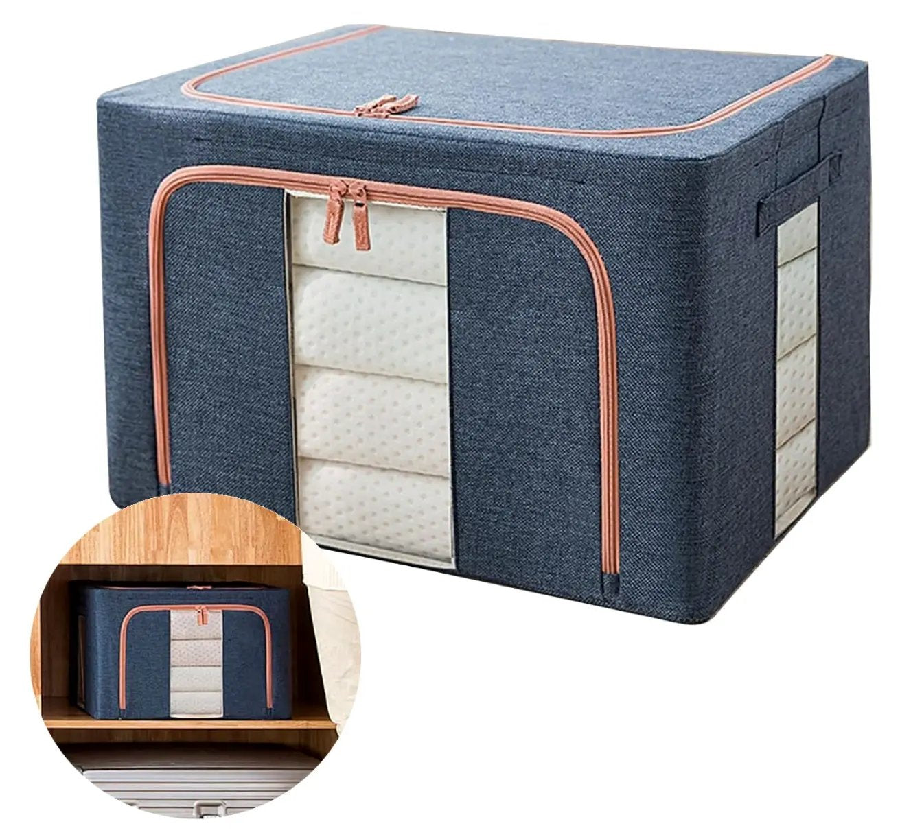 Dėklas spintos stalčiui 50 cm x 40 cm x 33 cm F18 mėlynas