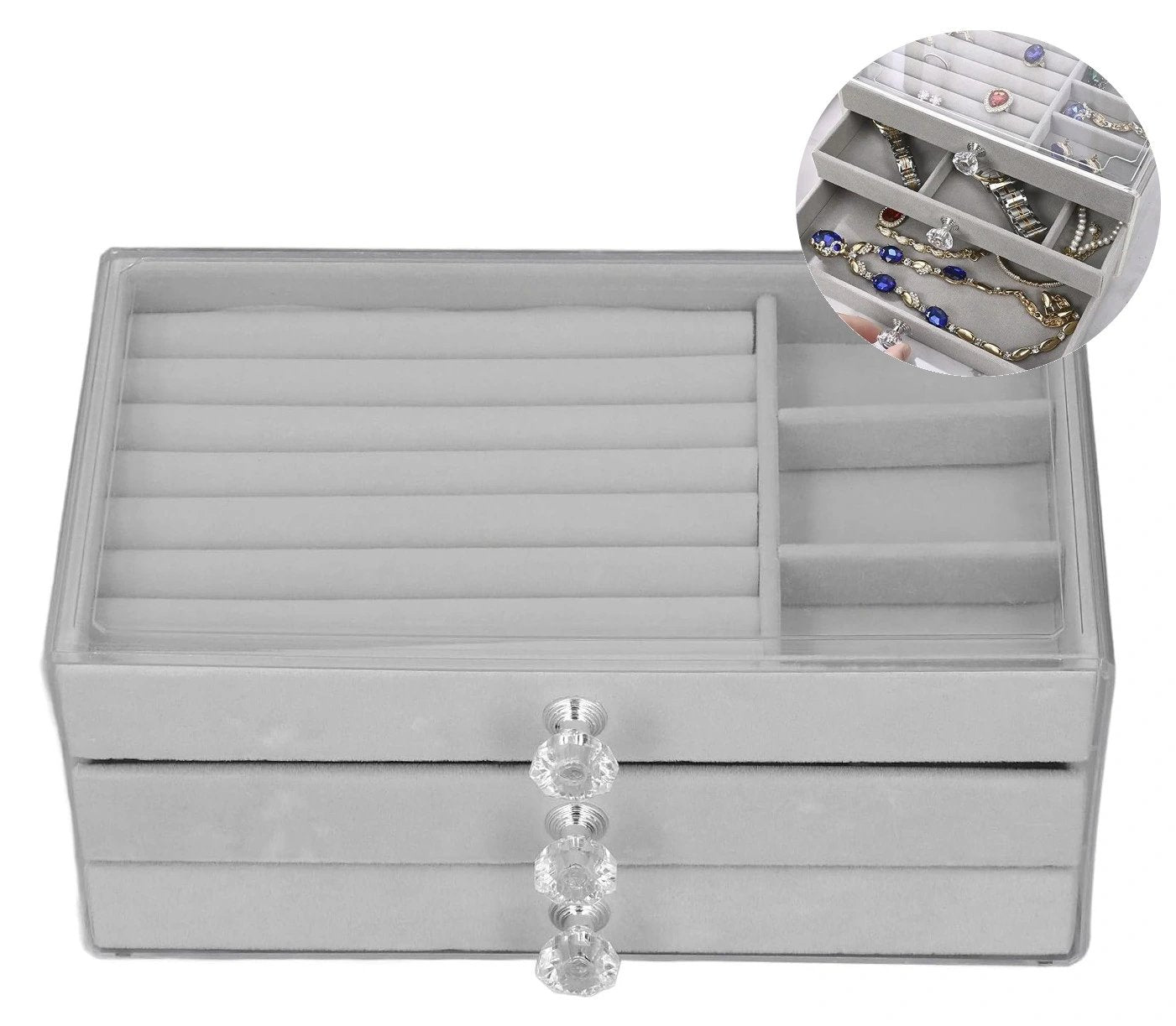 Dėžutė papuošalams SX130 pilka