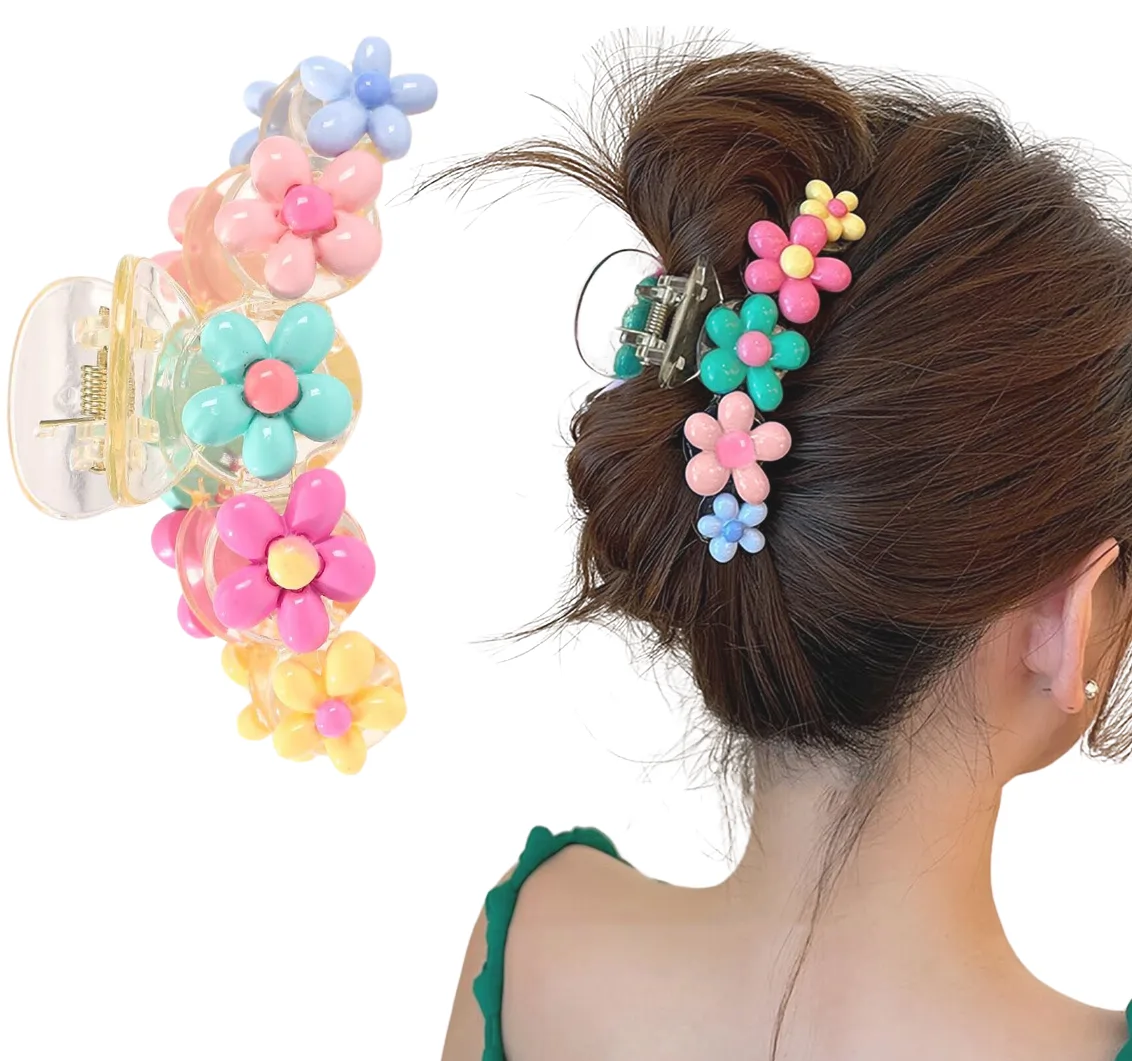 Didelis spalvotas plaukų segtukas 10,5 x 4 cm P377