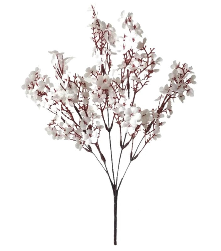 Dirbtinės baltos gėlės 1vnt G1