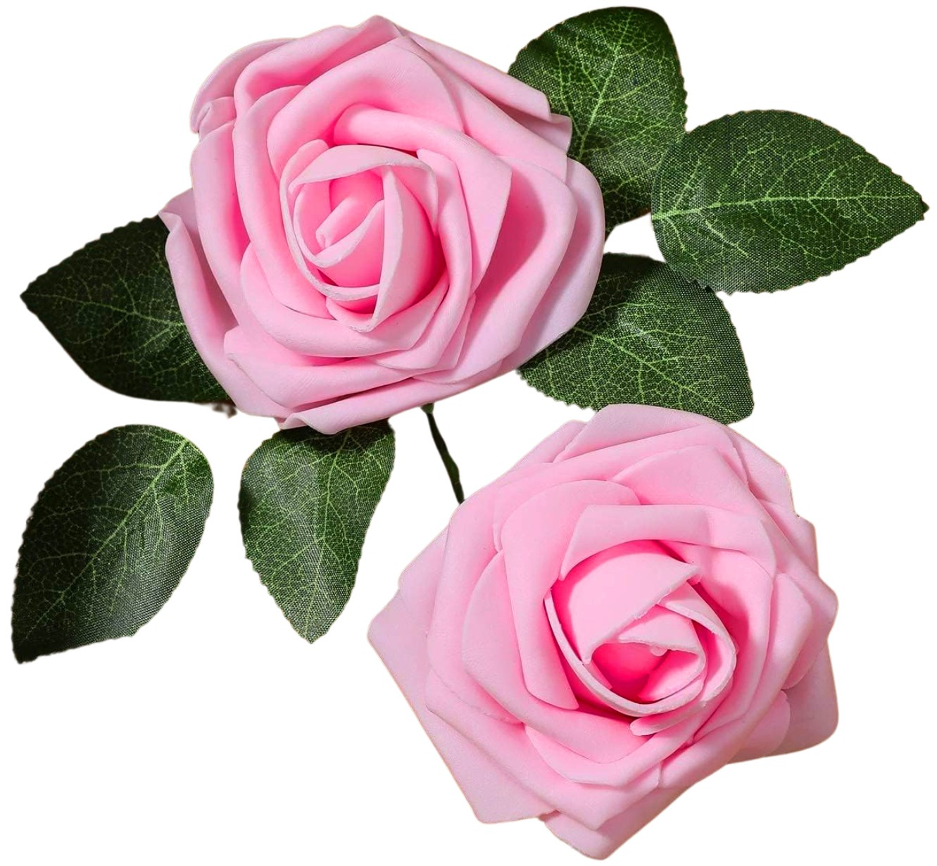 Dirbtinės rožės 25 vnt B19, rožinės