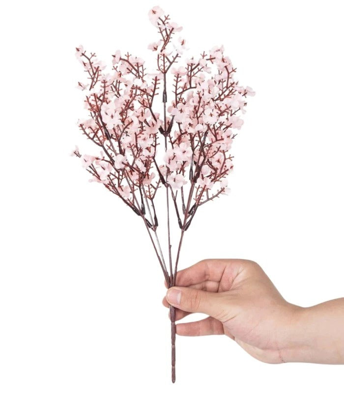 Dirbtinės rožinės gėlės 1vnt G1