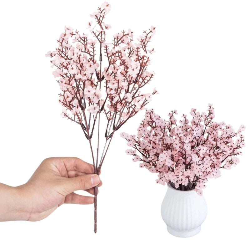 Dirbtinės rožinės gėlės 1vnt G1