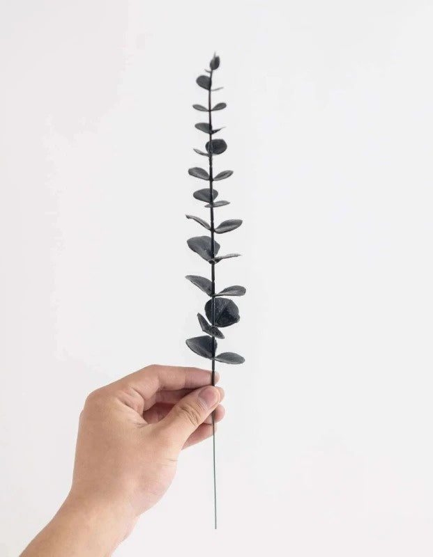 Dirbtiniai eukalipto lapai 10vnt G14, juodi