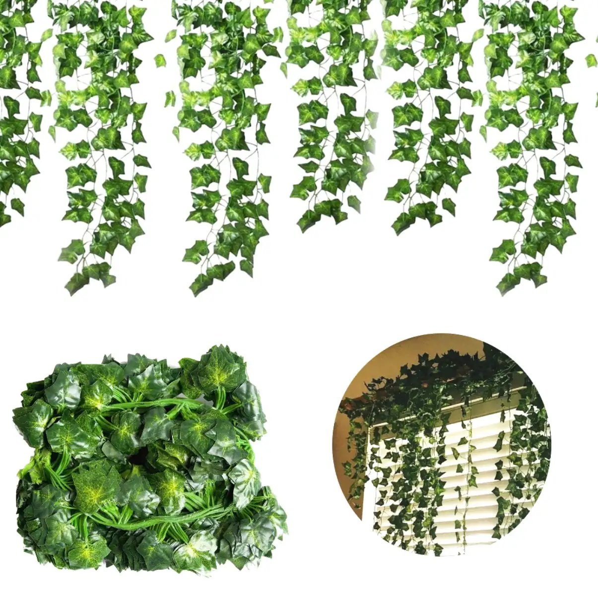 Dirbtinių lapų girlianda 12vnt. SPK1