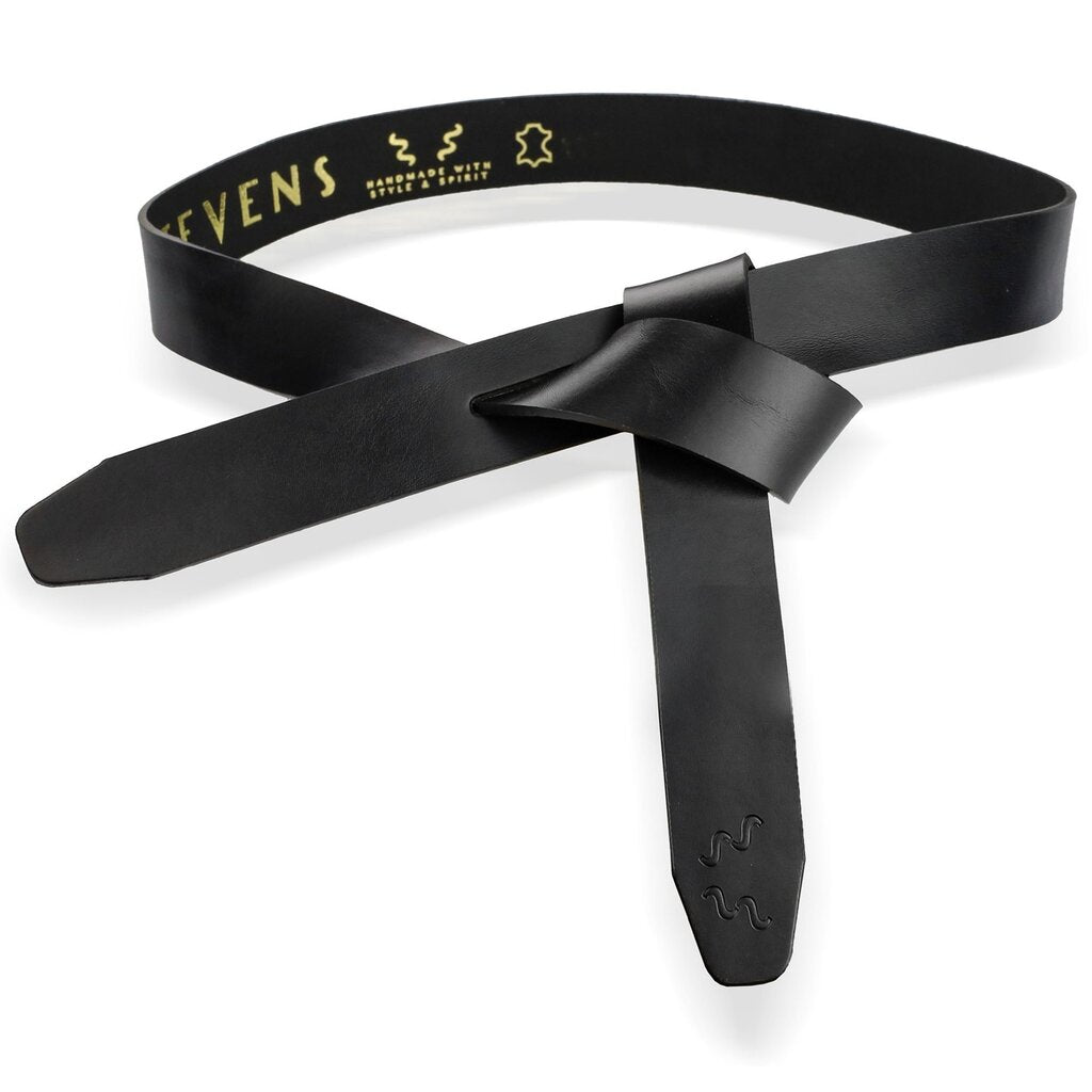 Moteriškas diržas iš natūralios odos, juodas