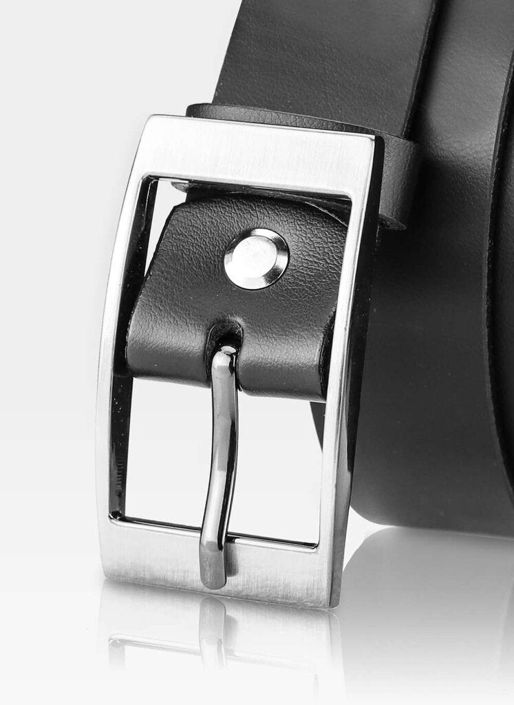 Diržas moterims iš natūralios odos Stevens, juodas