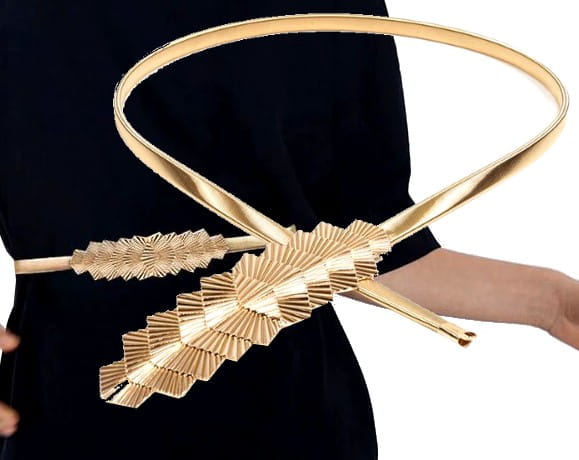 Diržas moterims T133, auksinis