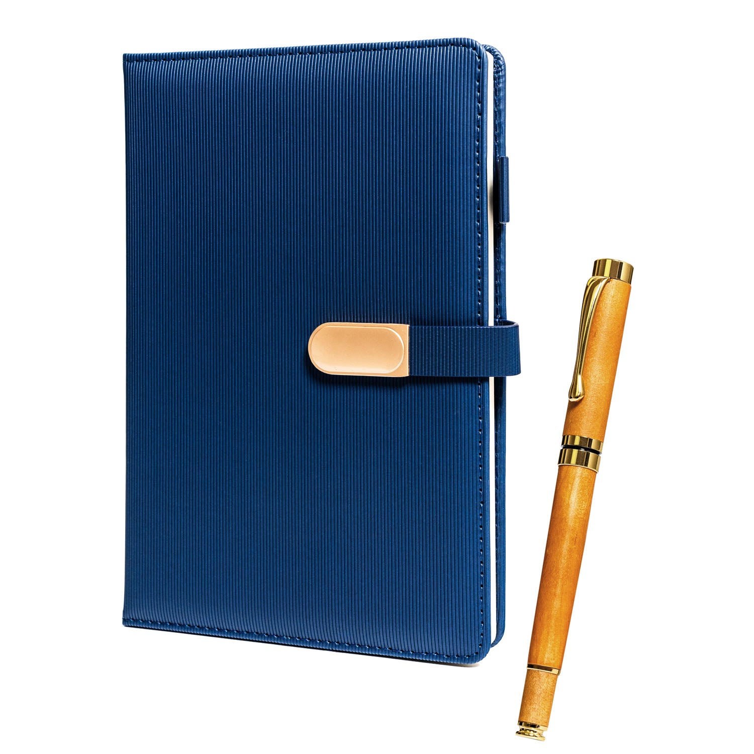 Dovanų rinkinys: elegantiškas granatų spalvos A5 formato sąsiuvinis ir juodas rašiklis