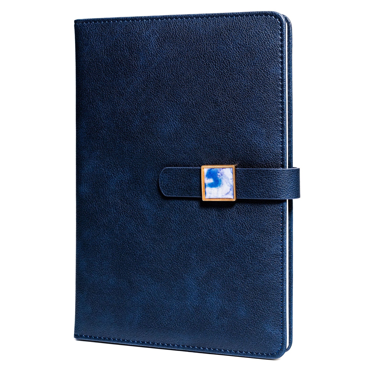 Dovanų rinkinys: mėlynas linijinis sąsiuvinis ir juodas rašiklis