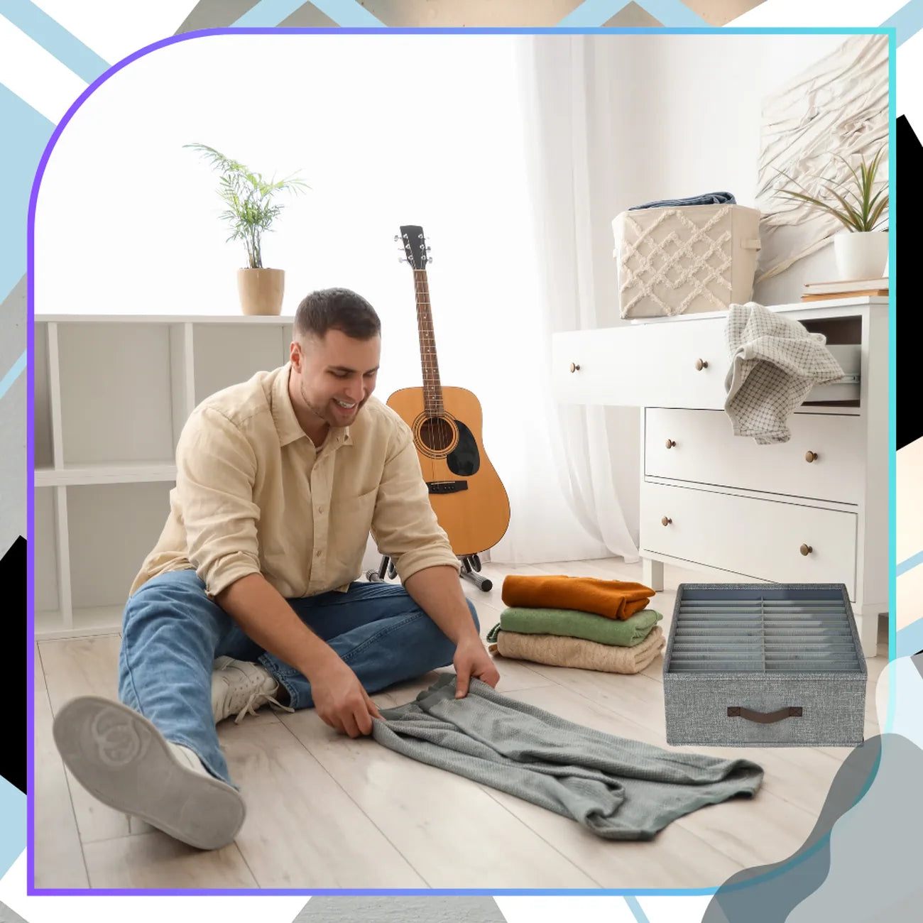 Drabužių stalčiaus organizatorius, 50 x 30 cm