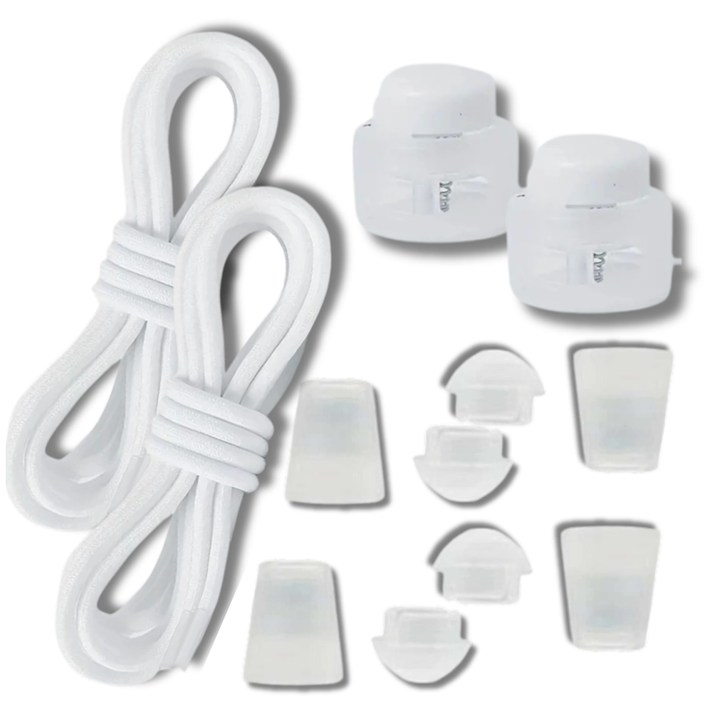 Elastiniai batų raišteliai M8, balti