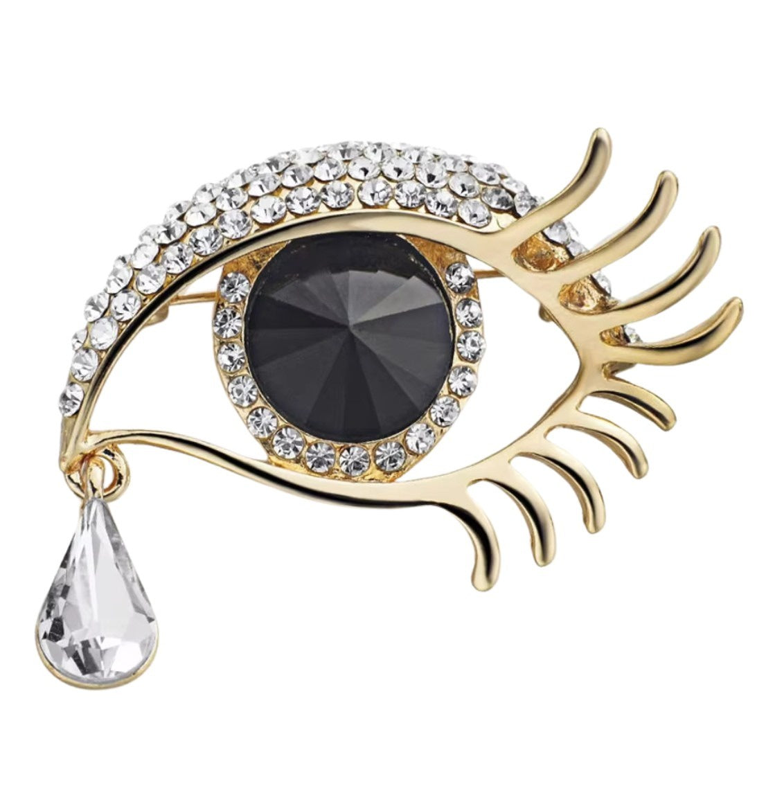 Elegantiška auksinė angelo akies sagė