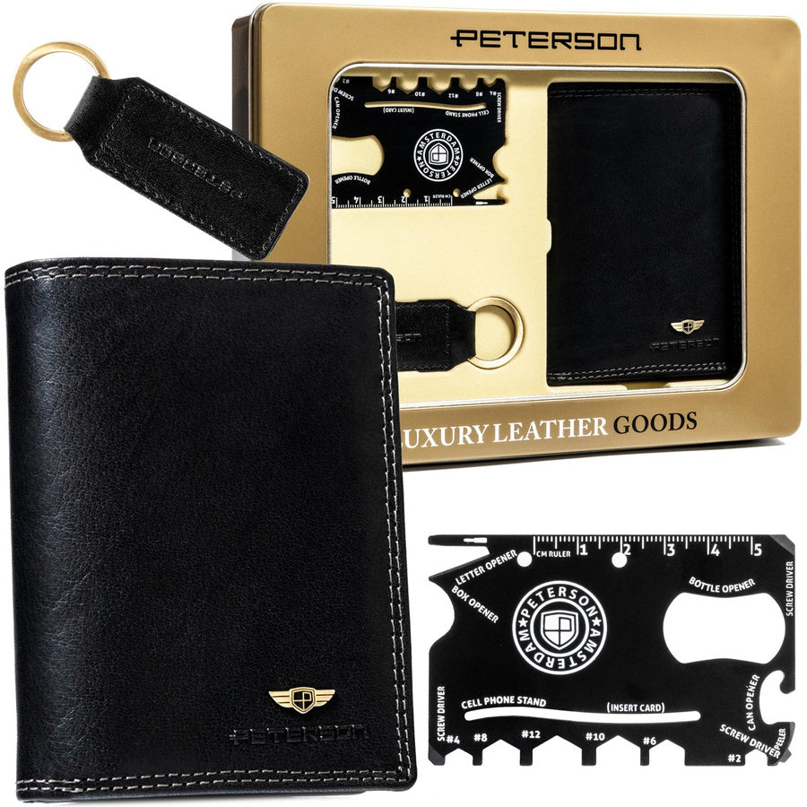 Elegantiškas rinkinys jam su odine pinigine - Peterson T59