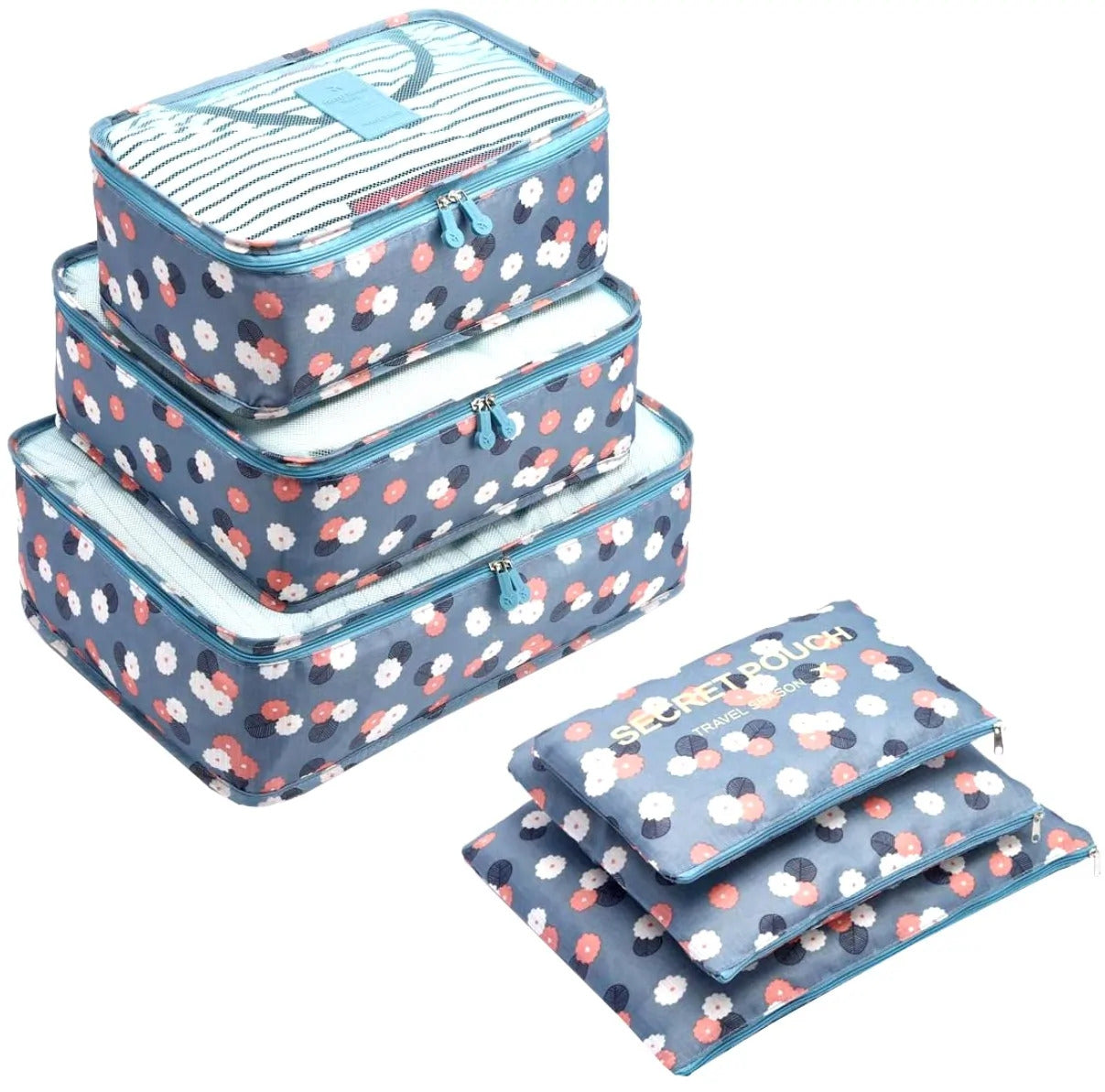 Dėklų rinkinys lagaminui, įvairių spalvų