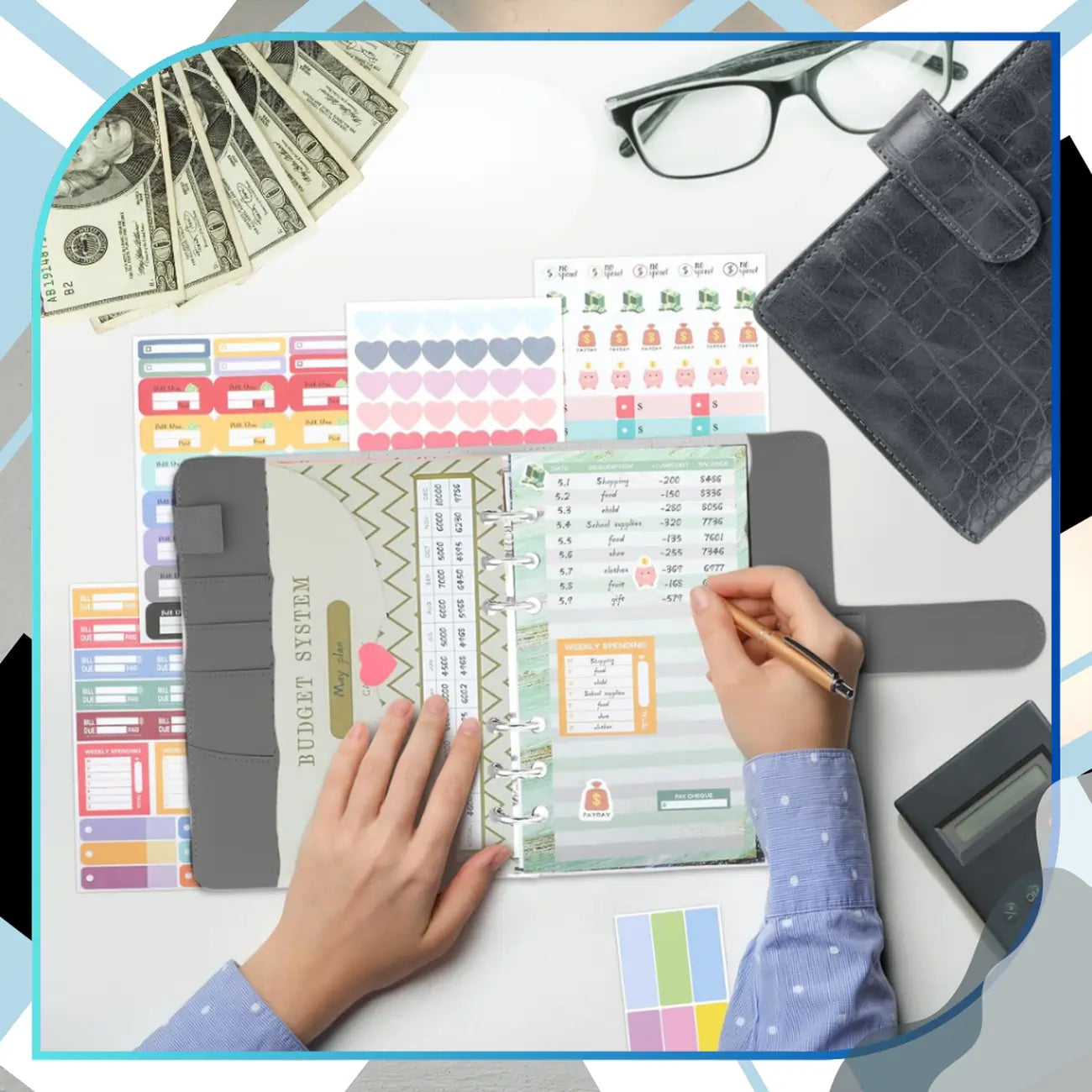 Finansų planuoklis, ekologiška oda