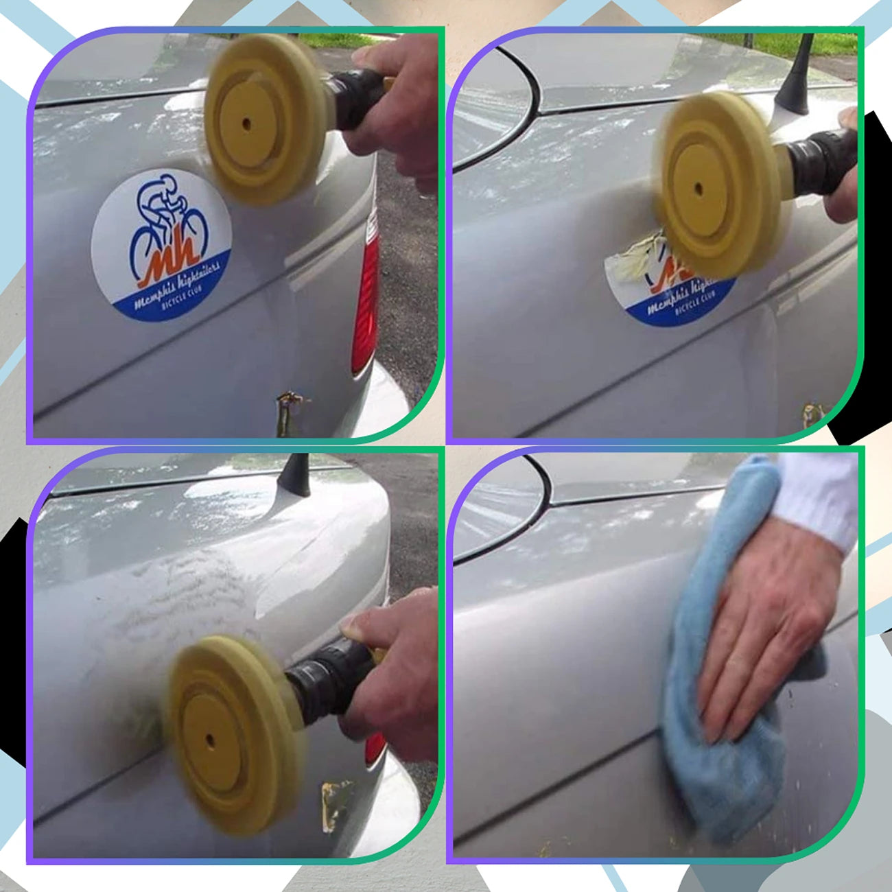 Guminis diskas dažų ir lipdukų šalinimui, 25 mm + adapteris