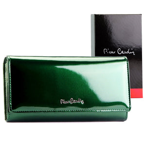 Pierre Cardin 07 SHINY 102 žalia piniginė zielony