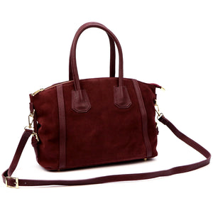 Luka 26-025 bordo natūralios odos rankinė bordo