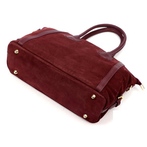 Luka 26-025 bordo natūralios odos rankinė bordo