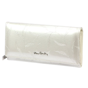 Pierre Cardin 02 LEAF 106 kreminė odinė piniginė cream