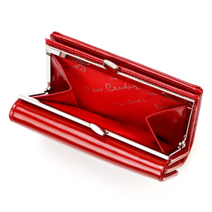 Pierre Cardin 07 SHINY 108 raudona piniginė czerwony