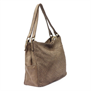VS 023 taupe natūralios odos rankinė taupe