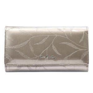 Pierre Cardin 02 LEAF 102 pelenų spalvos odinė piniginė popiel
