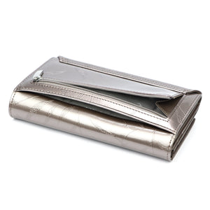 Pierre Cardin 02 LEAF 102 pelenų spalvos odinė piniginė popiel