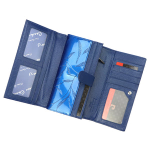 Pierre Cardin 02 LEAF 102 mėlyna piniginė niebieski