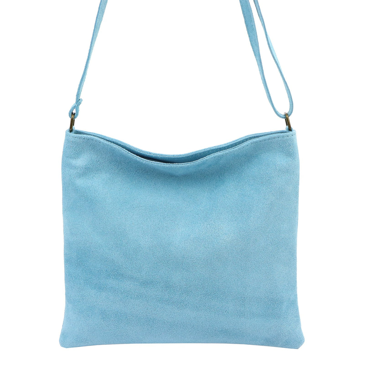 Luka 26-095 šviesiai mėlyna zomšinė odinė rankinė jasny niebieski