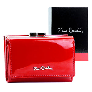 Pierre Cardin 07 SHINY 117 raudona piniginė czerwony
