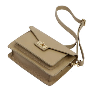 Luka 26-061 DOLLARO taupe natūralios odos rankinė taupe