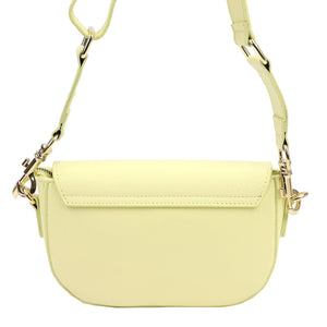Luka 25-053 DOLLARO pastelinė geltona odinė rankinė żółty pastelowy