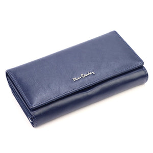 Pierre Cardin 06 ITALY 121 tamsiai mėlyna odinė piniginė granatowy